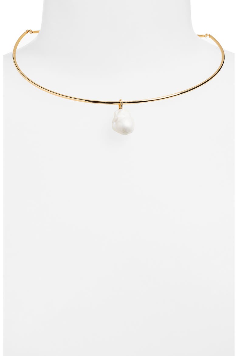 Lizzie Removable Charm Collar Necklace Set, Alternate, color, PEARL/ STONE/ GOLD MULTI