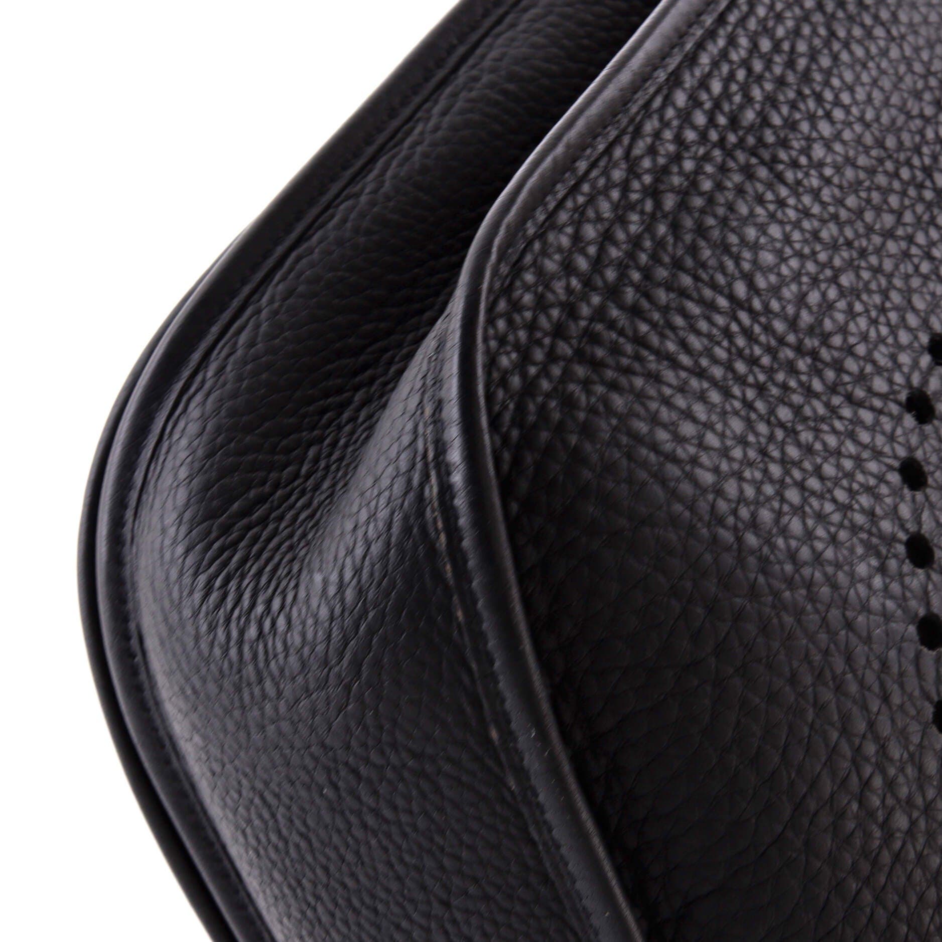 Pre-Owned Hermes Evelyne Bag Gen II Clemence GM, Alternate, color, Noir