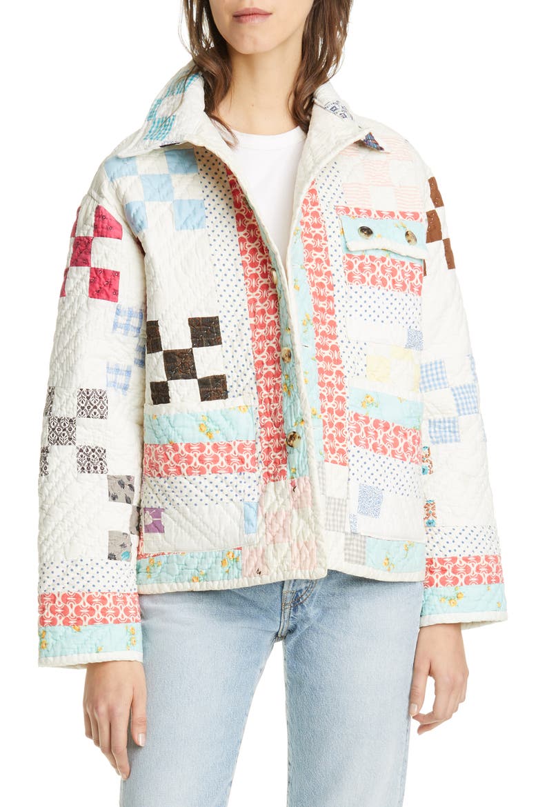 Quilted Workwear Jacket, Main, color, SPRING MULTI