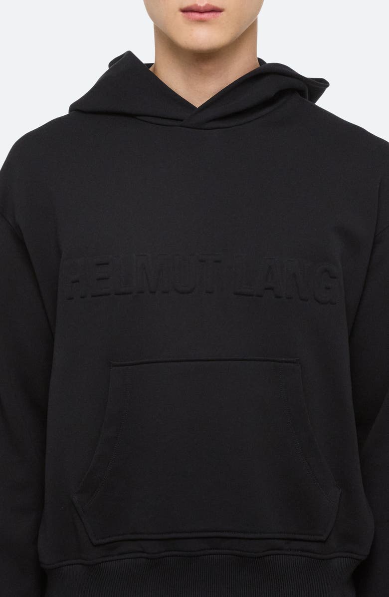 Helmut Lang Embossed Studio Logo Hoodie, Alternate, color, Black