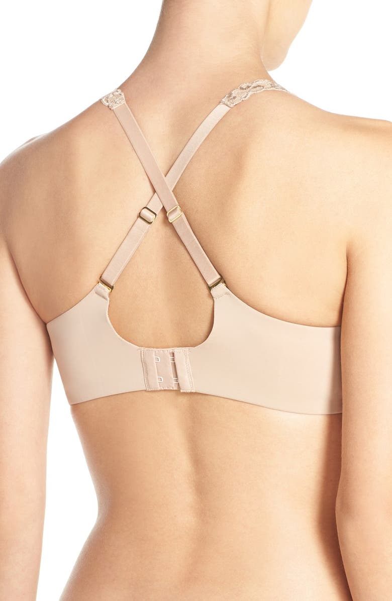 Natori Pure Luxe Convertible Wireless Contour Bra, Alternate, color, Café