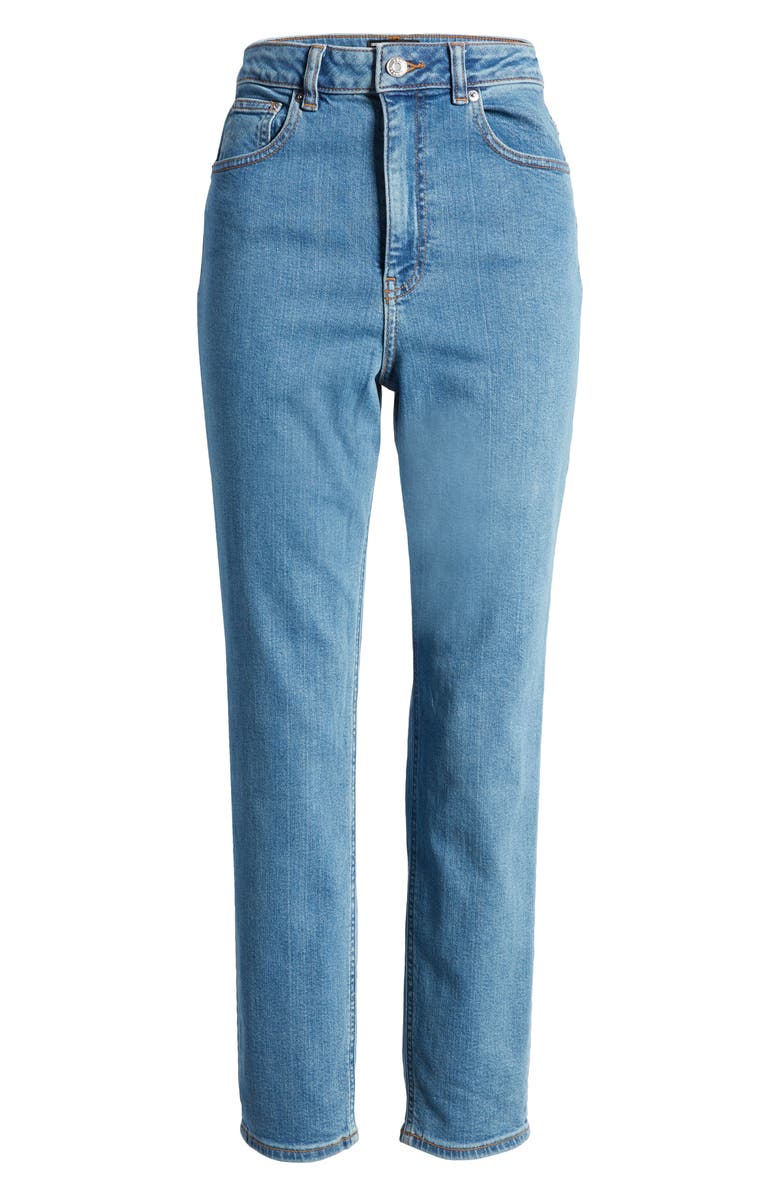 ASOS DESIGN High Waist Slim Mom Jeans, Alternate, color, 