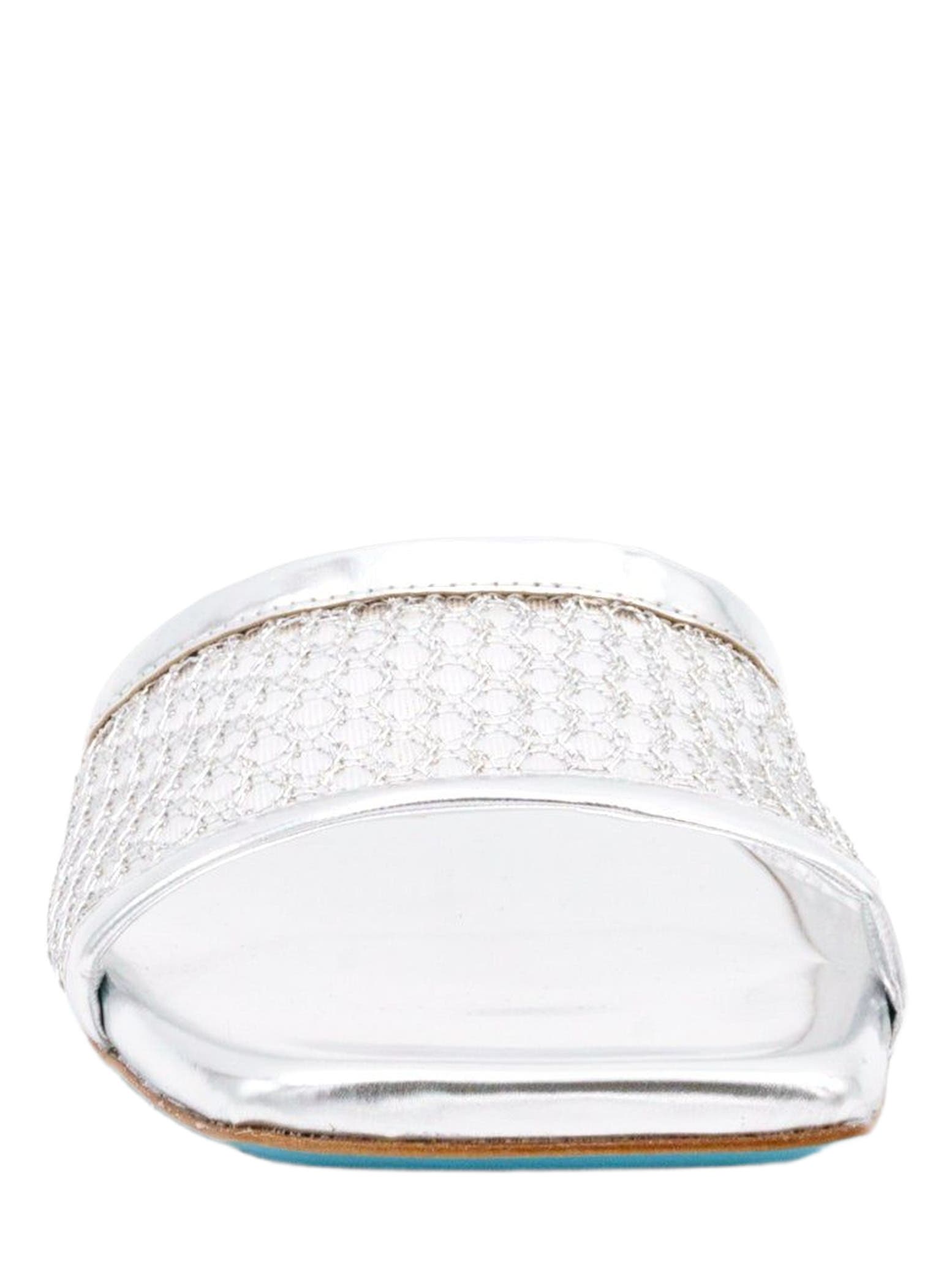 Valentina Rangoni Calliope Slide Sandals, Alternate, color, Silver