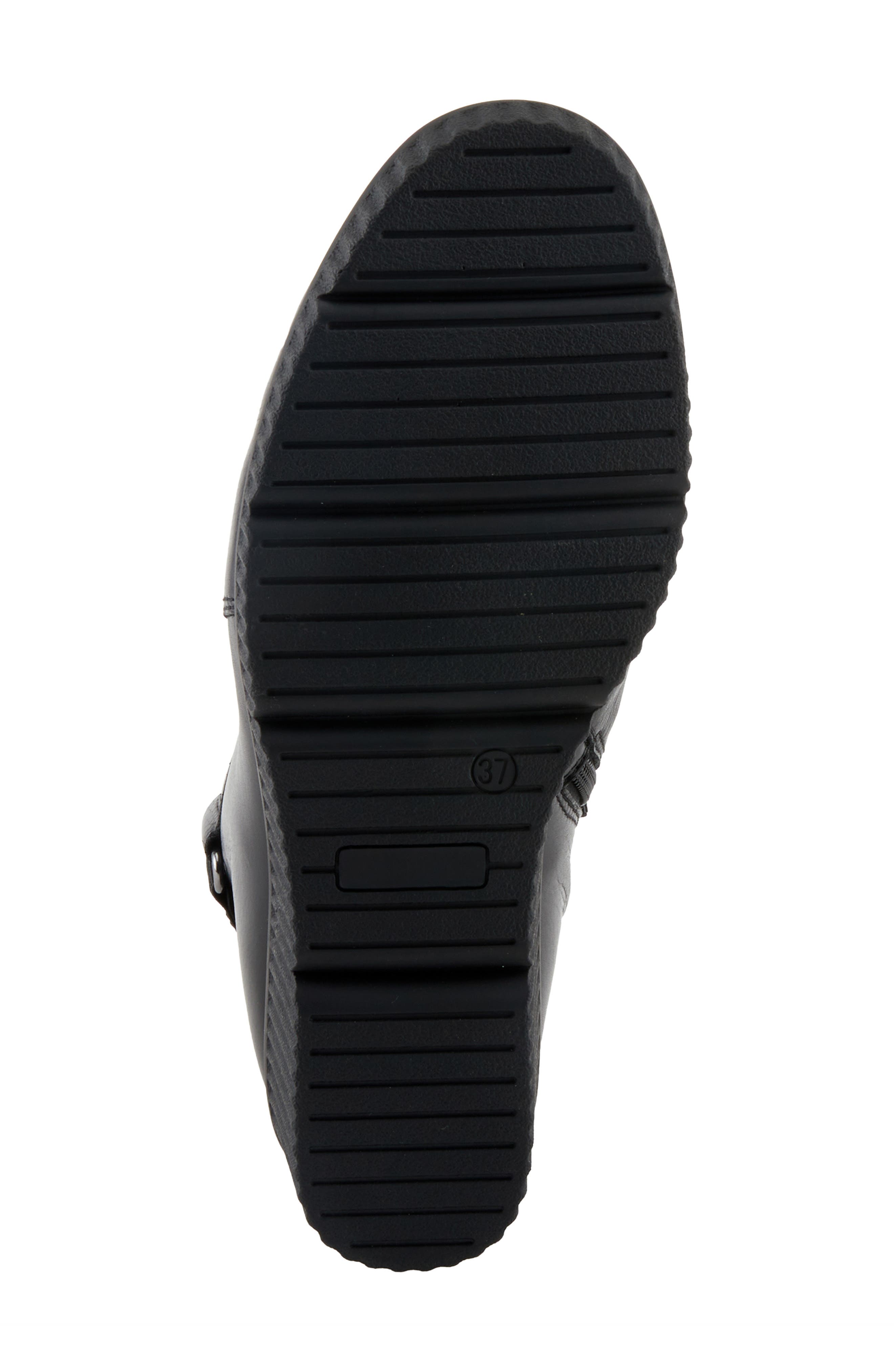 Spring Step Abruzzo Platform Wedge Bootie, Alternate, color, Black