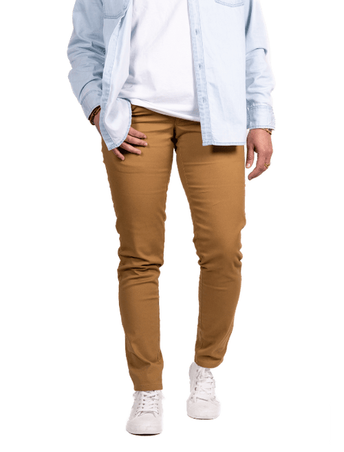 Dapper Boi Slim Khaki Chino Pants In Khaki