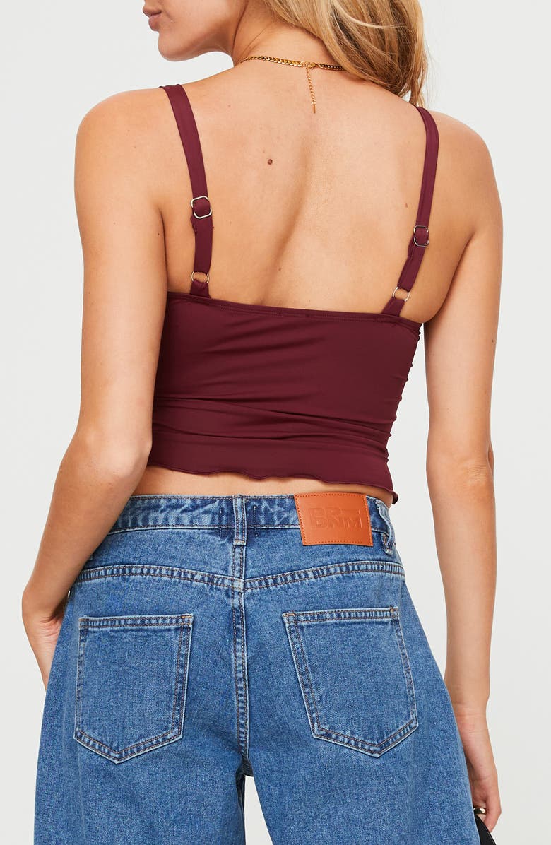 Princess Polly Greyer Twist Front Camisole, Alternate, color, Dark Red