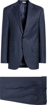 Peter Millar Flynn Classic Fit Plaid Wool Suit
