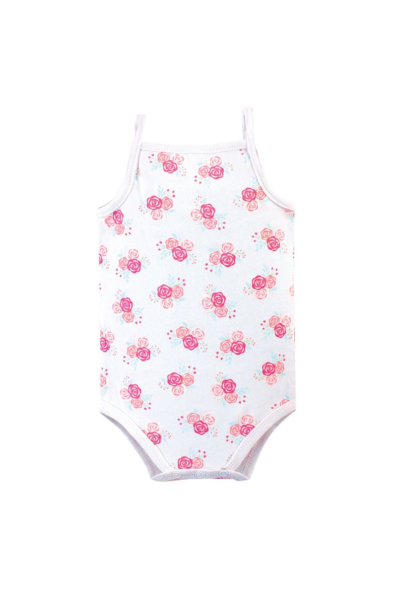 Soft Cotton Sleeveless Infant Bodysuits, Alternate, color, Pink Happy Camper