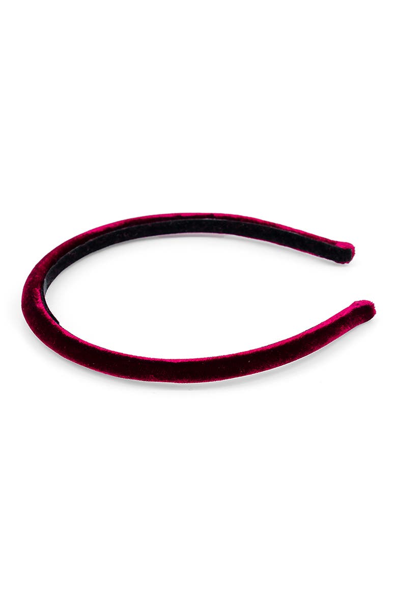 Velvet Headband, Alternate, color, BURGUNDY