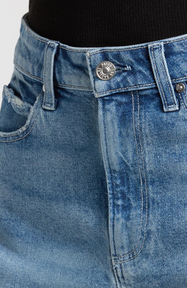 PAIGE Dani Ultra High Waist Cutoff Denim Shorts, Alternate, color, Superpower