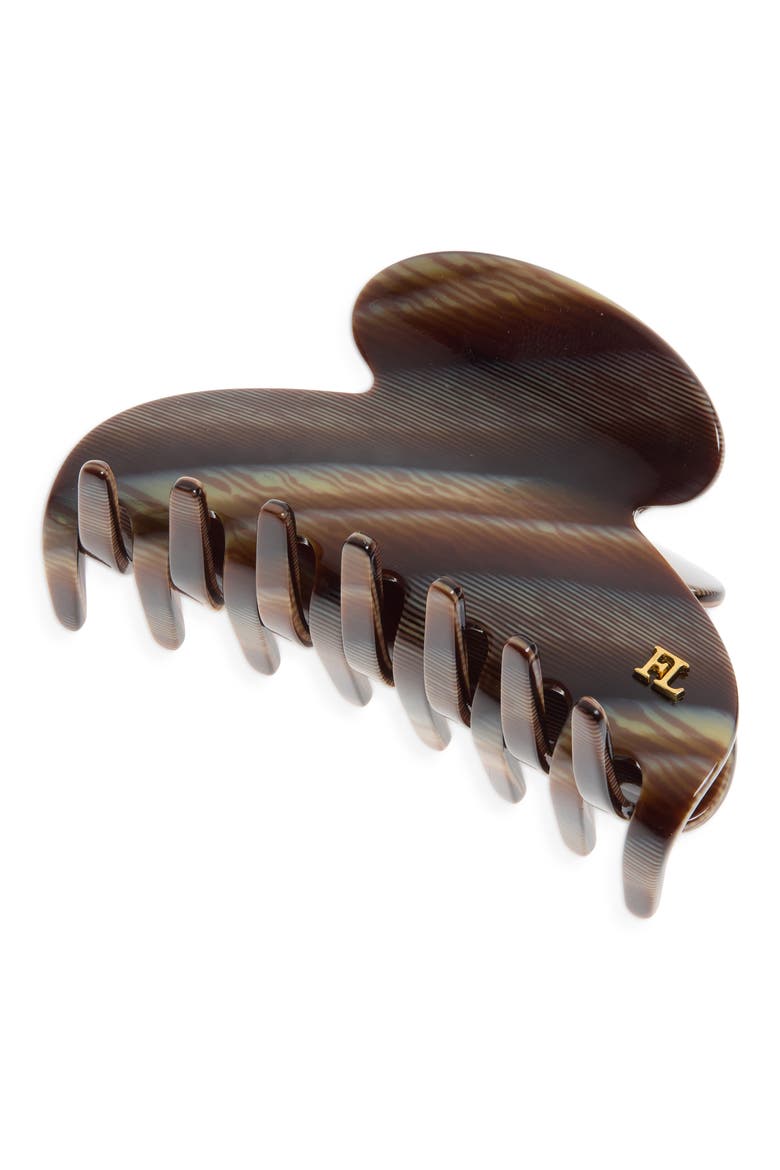 Couture Claw Clip, Main, color, WALNUT