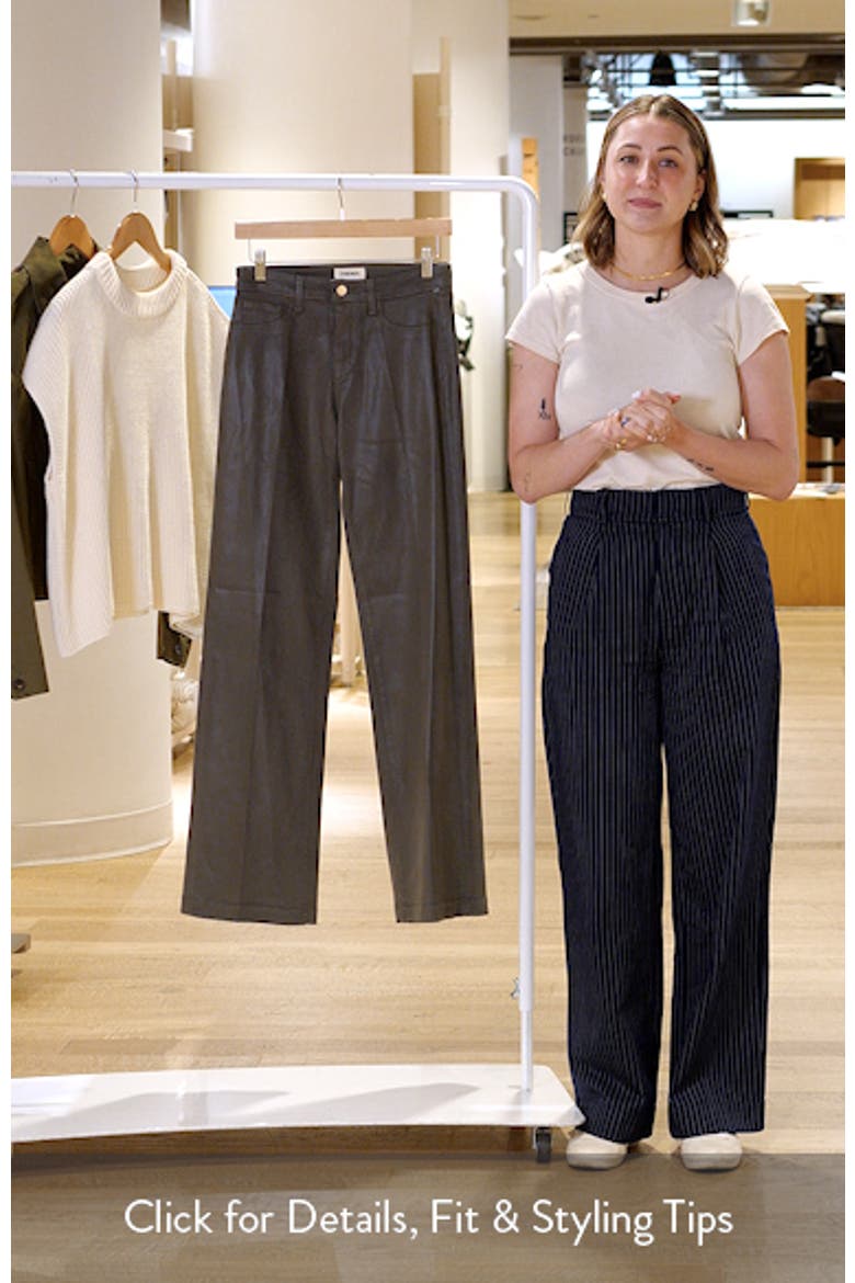Scottie High Waist Coated Wide Leg Jeans video