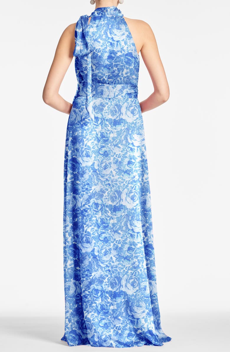 Sachin & Babi Kayla Halter Gown, Alternate, color, Mediterranean Bloom