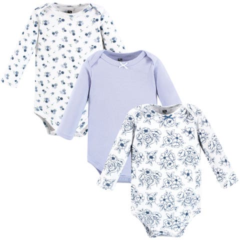 Essential All-Cotton Long-Sleeve Bodysuit Triple Pack (Baby)