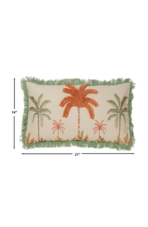Roselli Trading Company Jungle Love Oblong Accent Pillow In Beige Multi