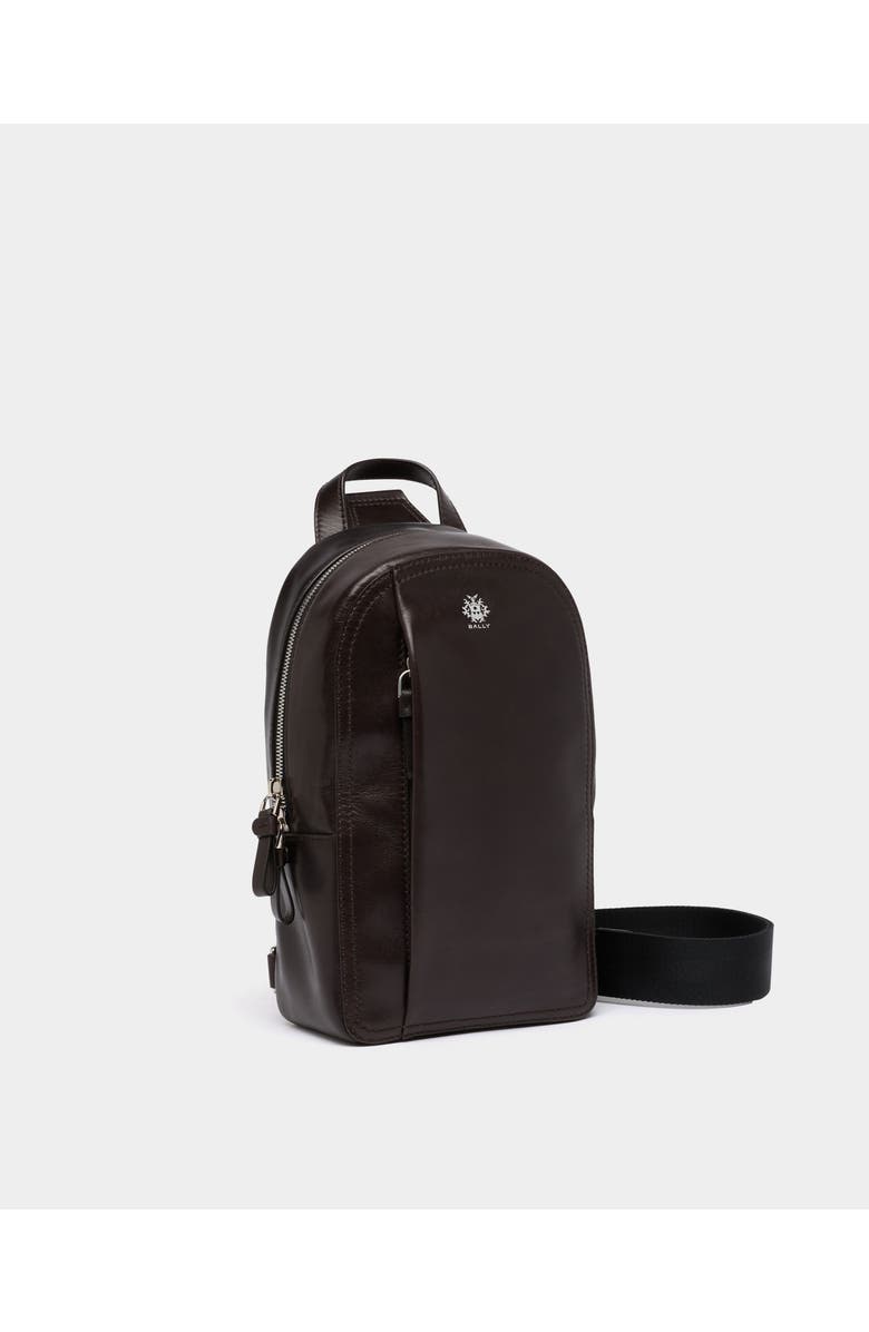 Bally Ray Sling Bag in Leather, Alternate, color, Brown