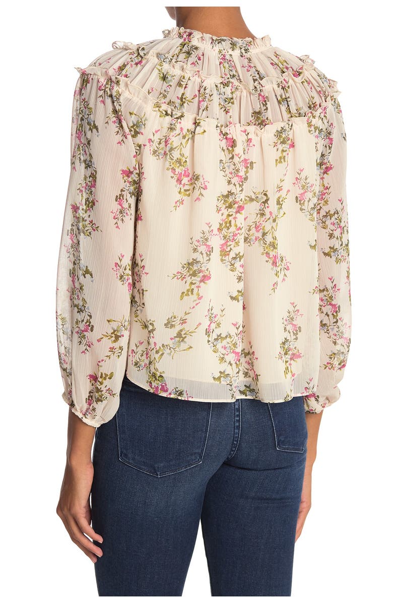 Socialite Tie Neck Floral Print Blouse, Alternate, color, 