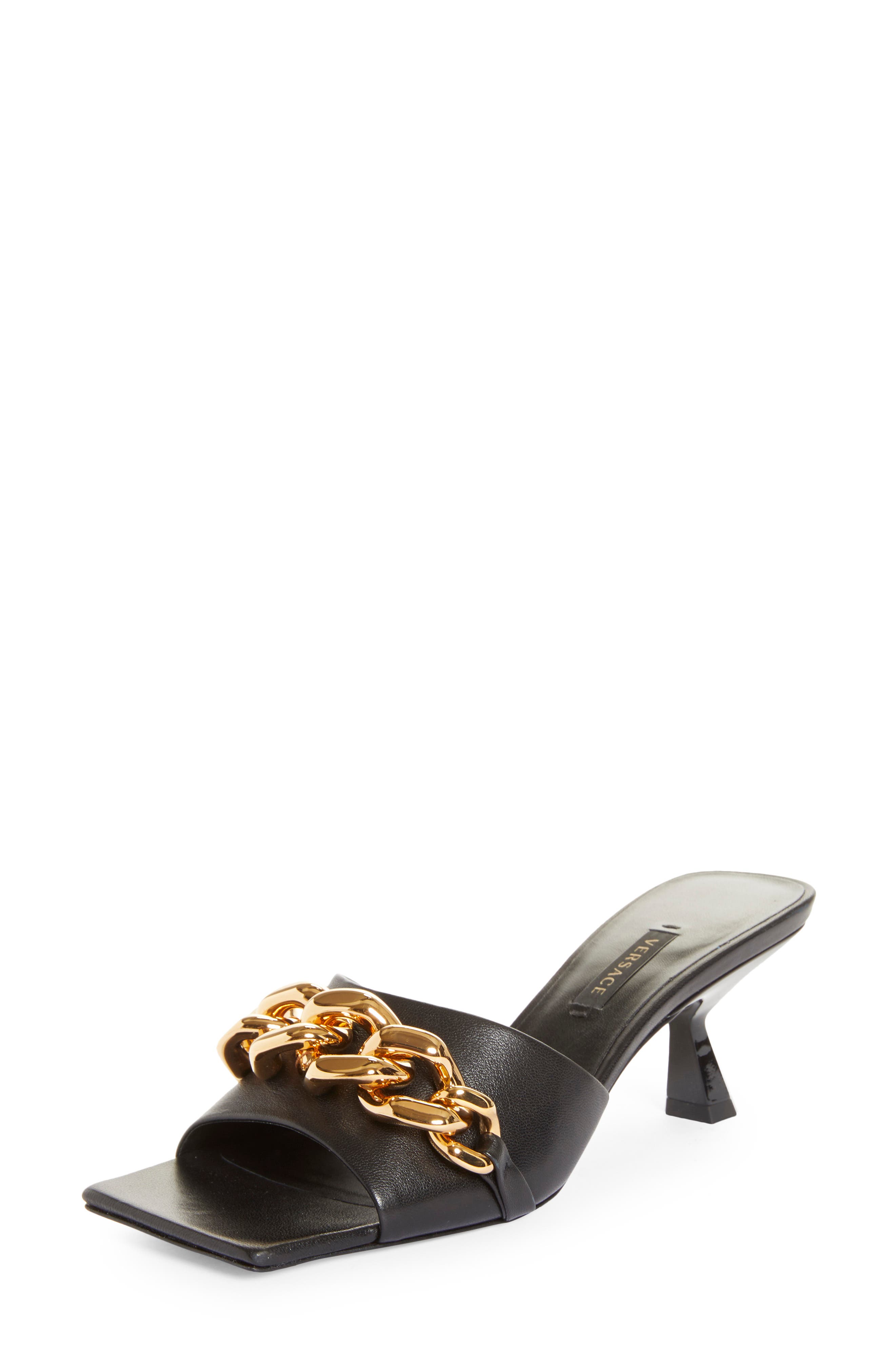Versace Medusa Chain Slide Sandal, Main, color, 