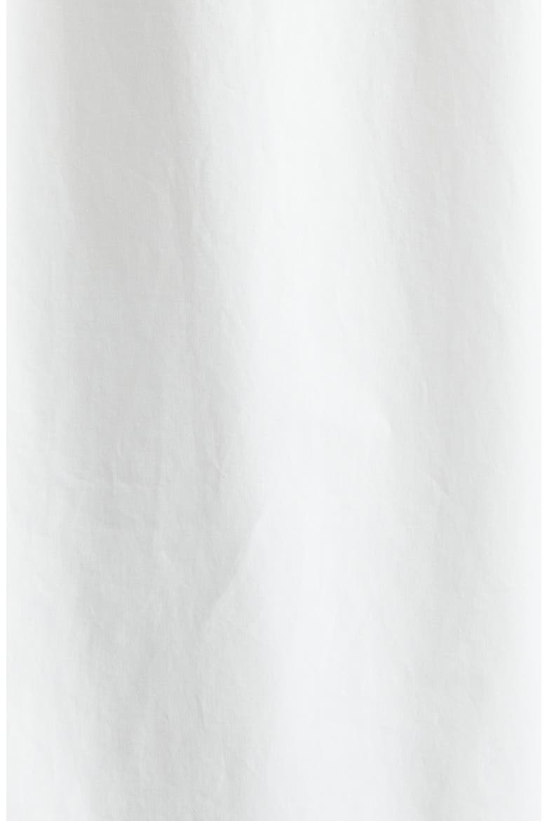 Lace Trim Cotton Poplin Shirt, Alternate, color, WHITE