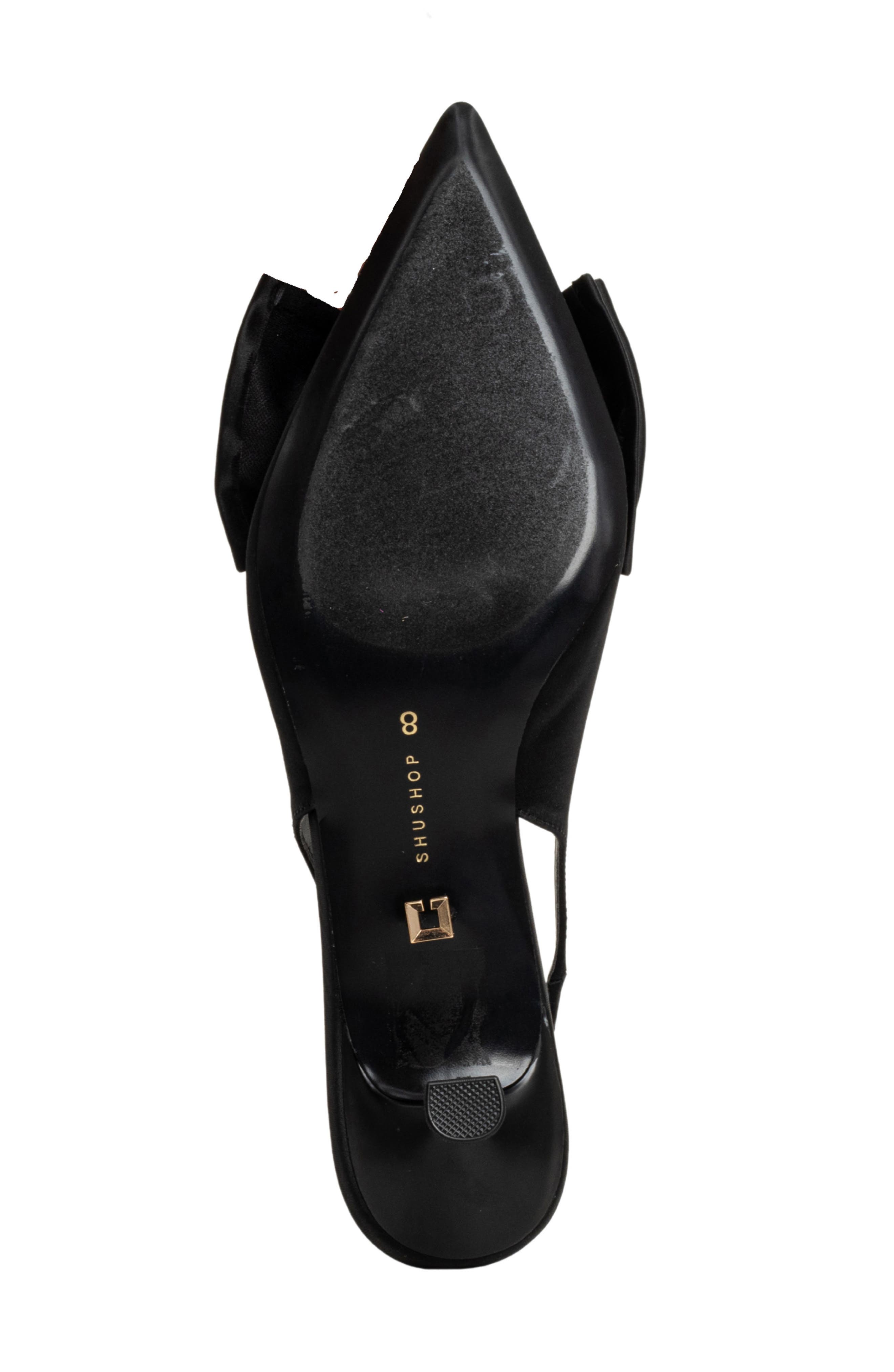 SHUSHOP Nora Slingback Kitten Heel Pump, Alternate, color, Black