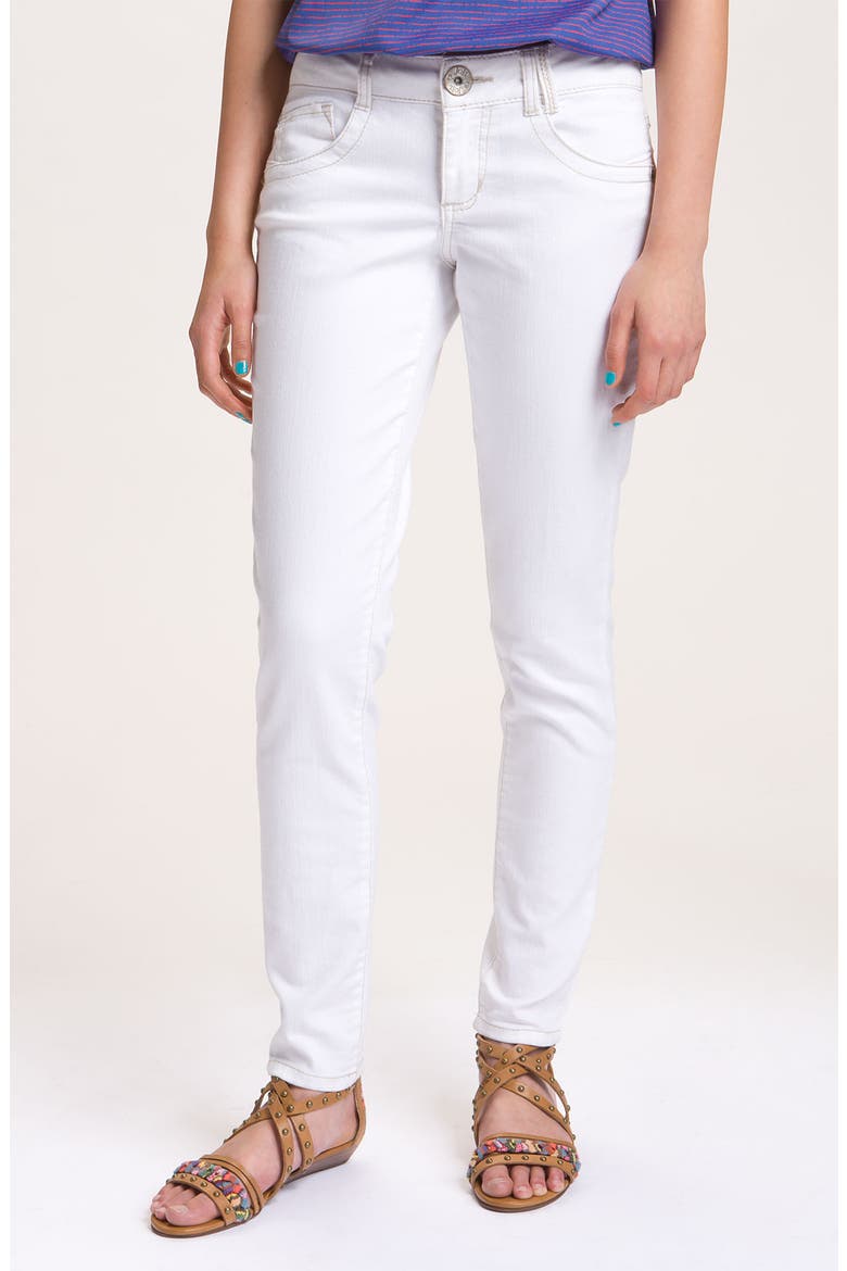 Skinny Jeans, Alternate, color, WHITE DENIM