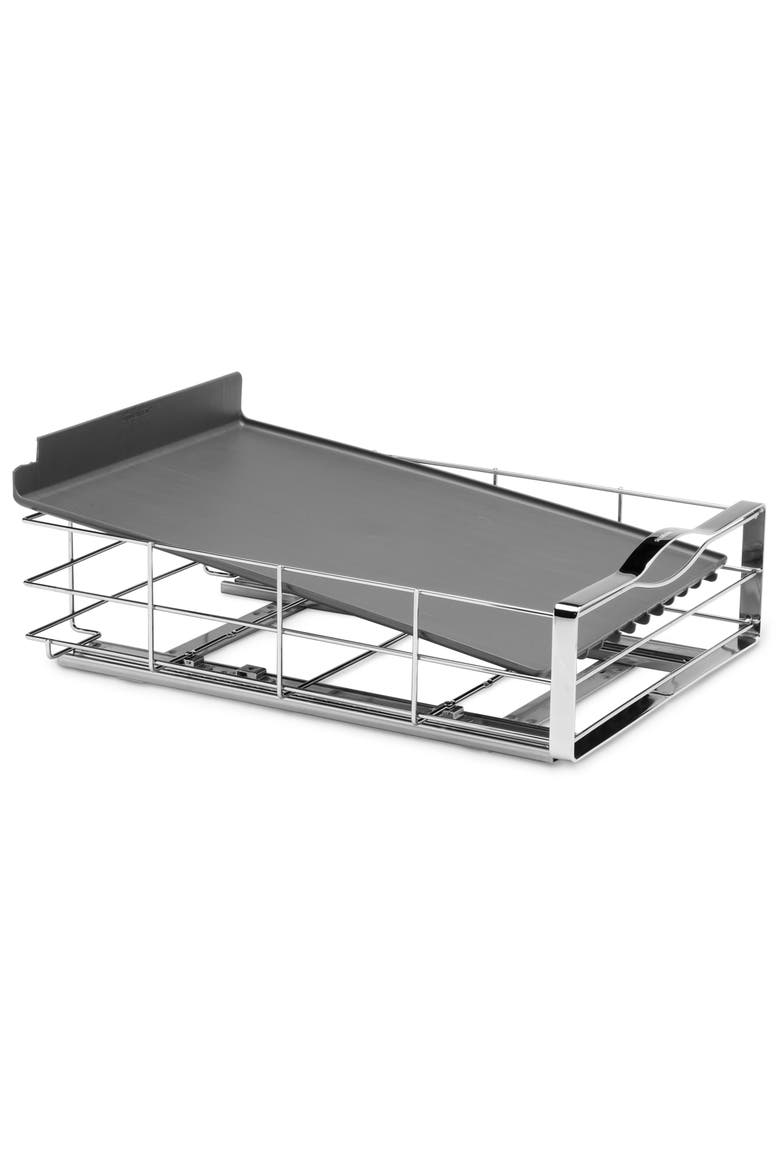 pull-out cabinet organizer, grey plastic with heavy-gauge steel frame, Alternate, color, Grey- 14"