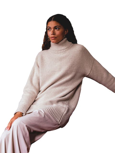 Lambswool Funnel Neck Sweater