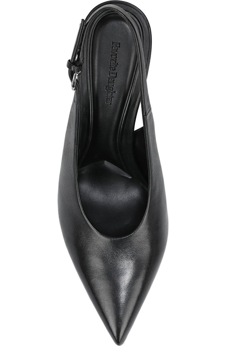 Favorite Daughter Remy Pointed Toe Slingback Sandal, Alternate, color, Black Leather