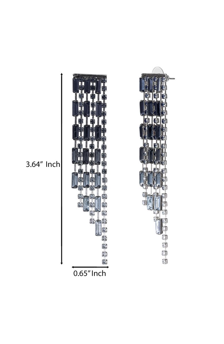 Jessica Simpson Tiered Crystal Fringe Earrings, Alternate, color, Gold