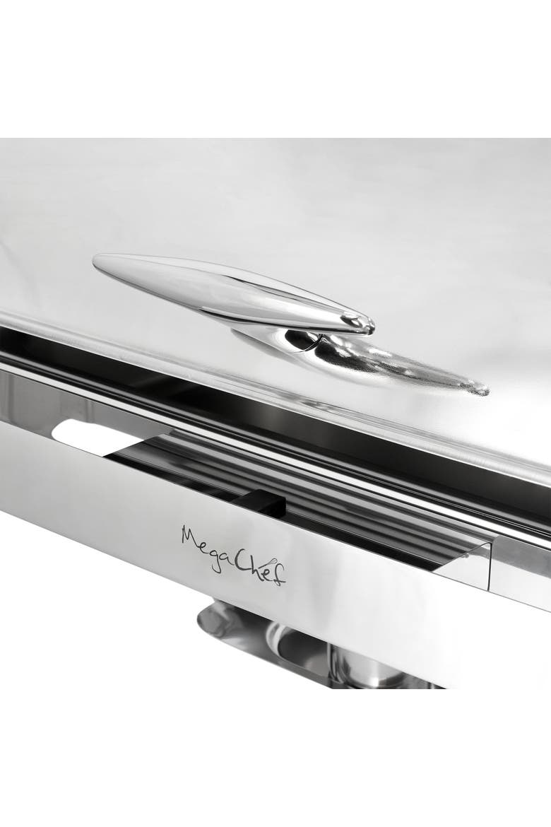 9.5 Quart Oblong Stainless Steel Chafing Dish, Alternate, color, Silver