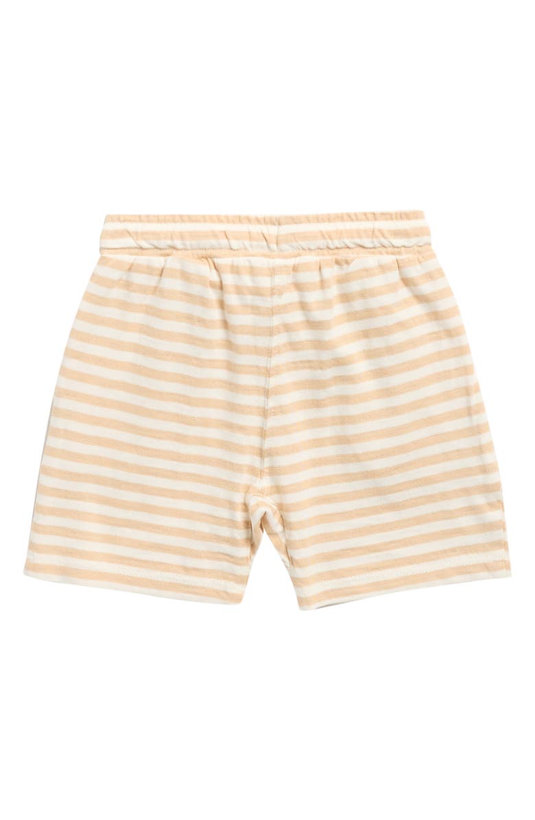 Rylee + Cru Sam Stripe Cotton Drawstring Shorts, Alternate, color, Butterscotch