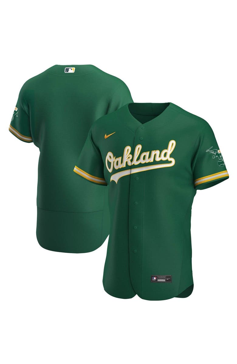 Nike Men's Nike Kelly Green Oakland Athletics Authentic Team Jersey, Main, color, 