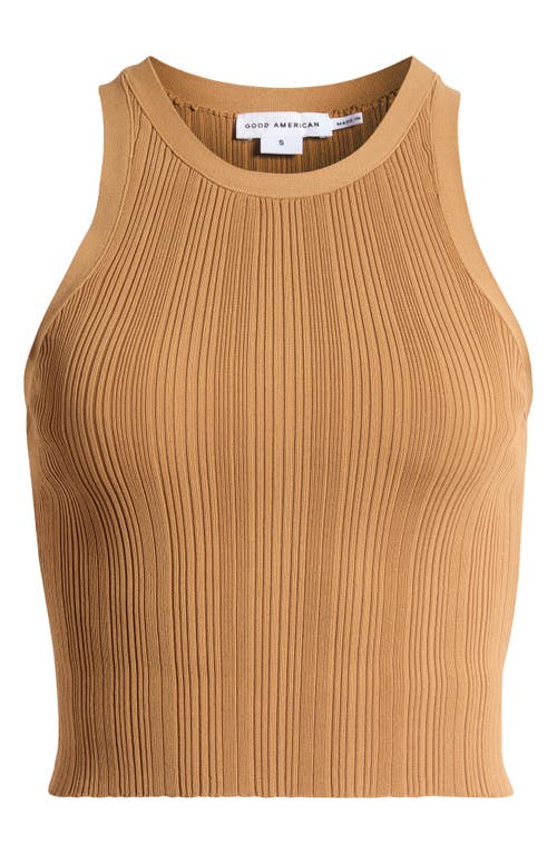 GOOD AMERICAN GOOD AMERICAN RIBBED CROP TANK