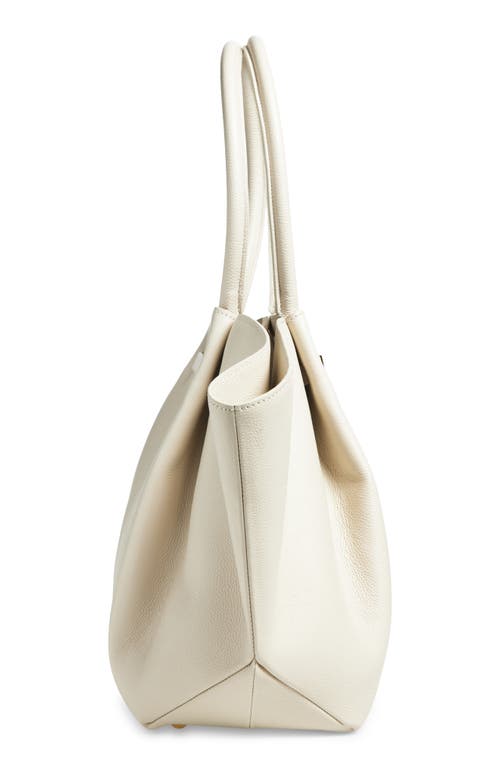 Demellier New York Leather East/west Tote In White