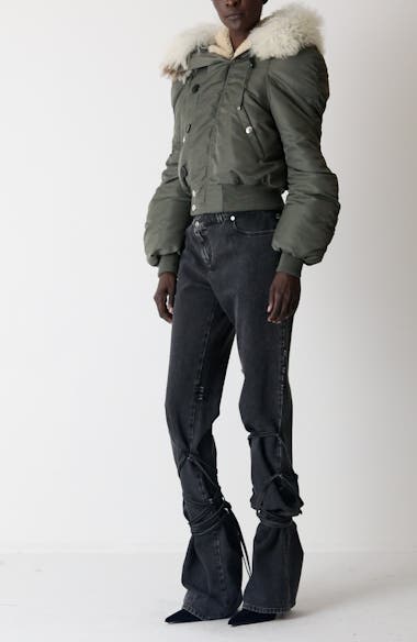 【BAON】Harmin fur hood reversible jumper Dylan Men's Hooded Bomber Jacket – Nobis - US