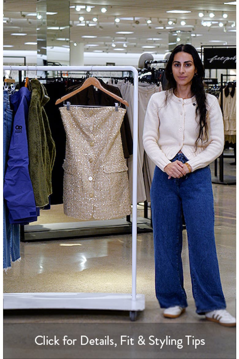 Madison Strapless Metallic Tweed Minidress video