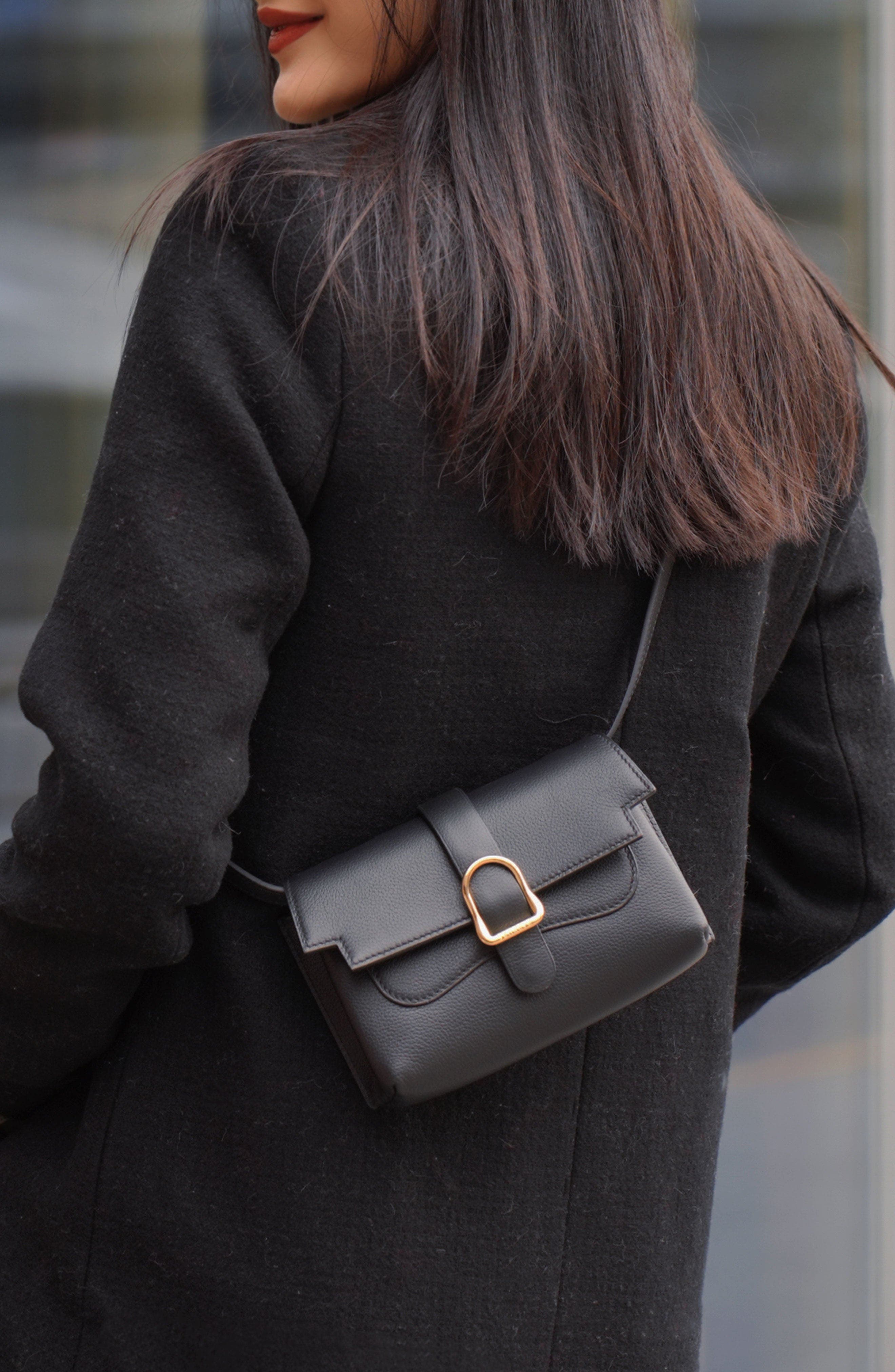 SENREVE Mini Aria Élevée Belt Bag Full-Grain Leather 5-Way Convertible Handbag, Alternate, color, 