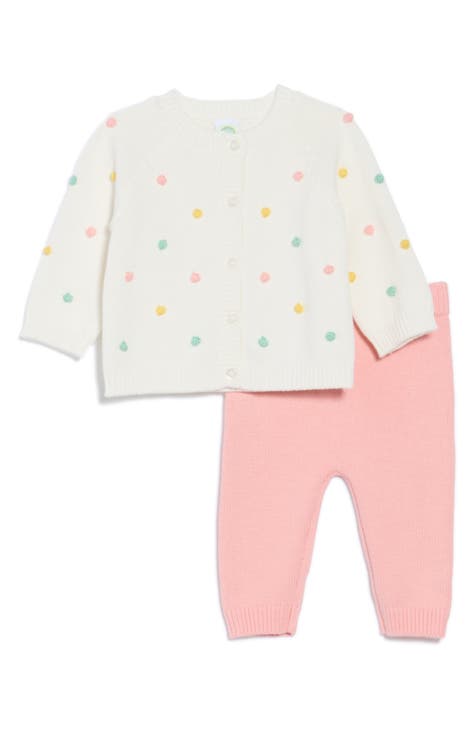 Dot Cardigan & Pants Set (Baby)