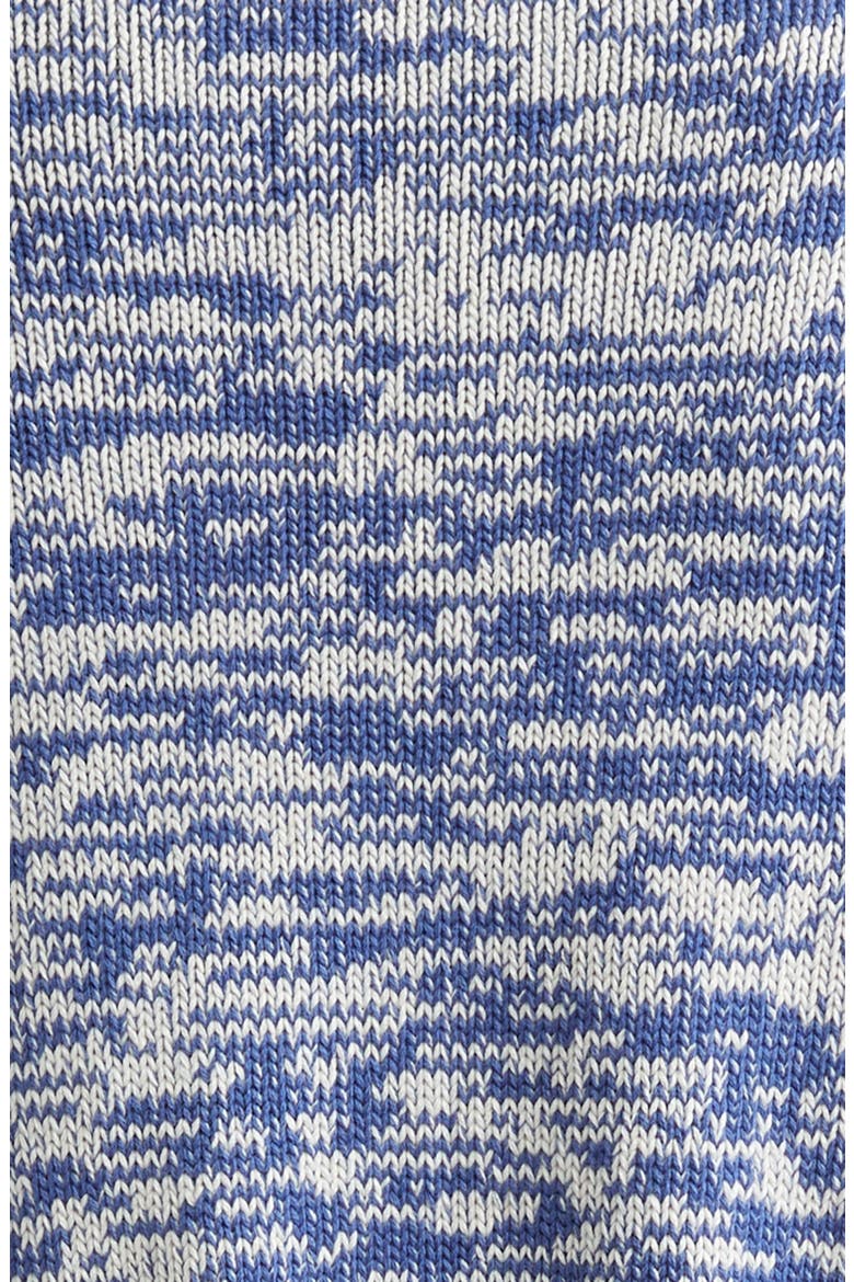 Dishevelled Crop Cotton V-Neck Cardigan, Alternate, color, ORION BLUE