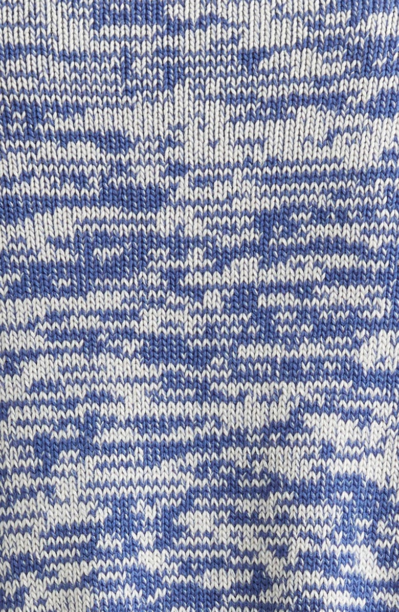 Marni Dishevelled Crop Cotton V-Neck Cardigan, Alternate, color, Orion Blue