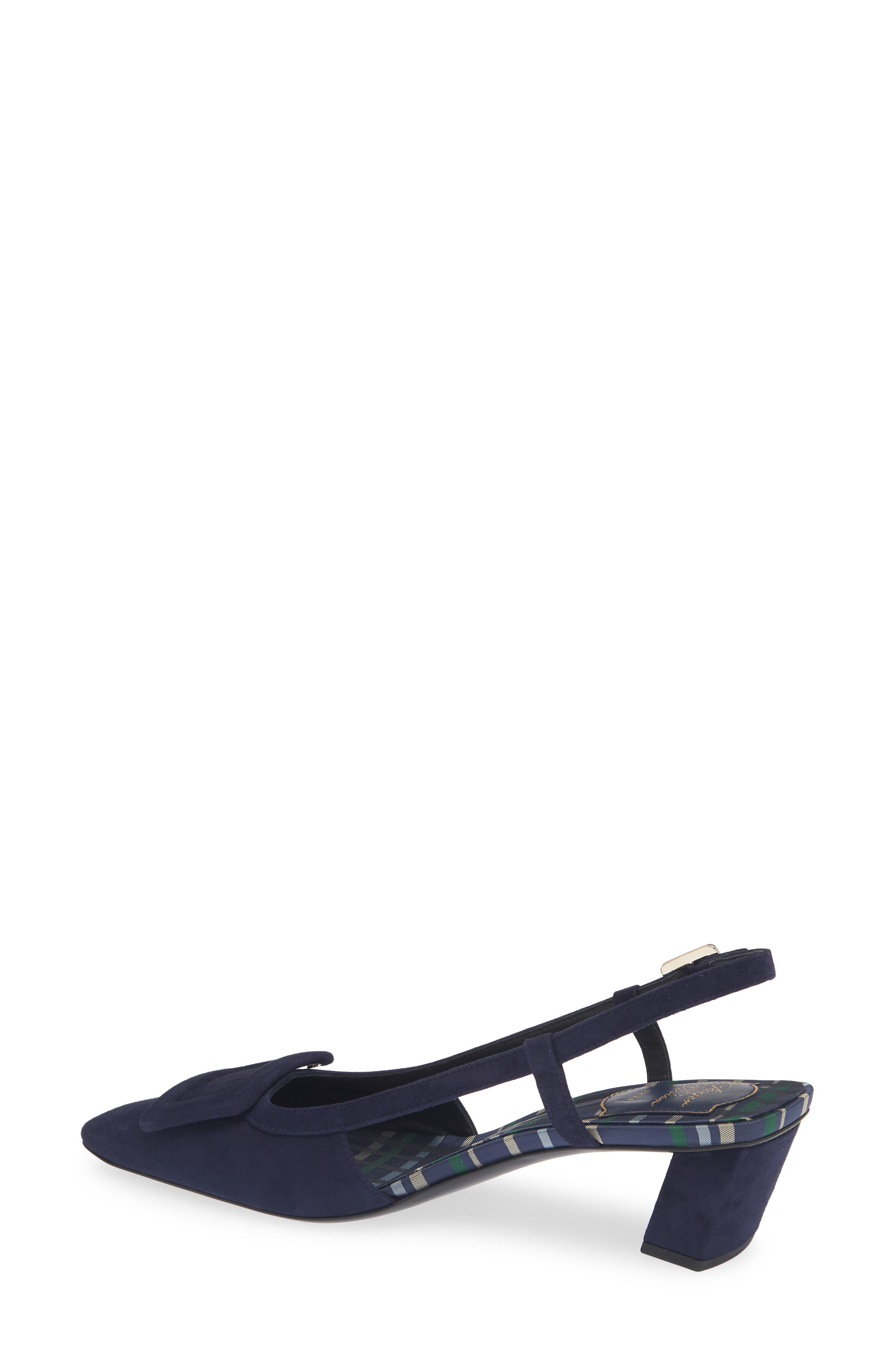 Belle Vivier Suede Slingback Pump, Alternate, color, GALASSIA SCURO