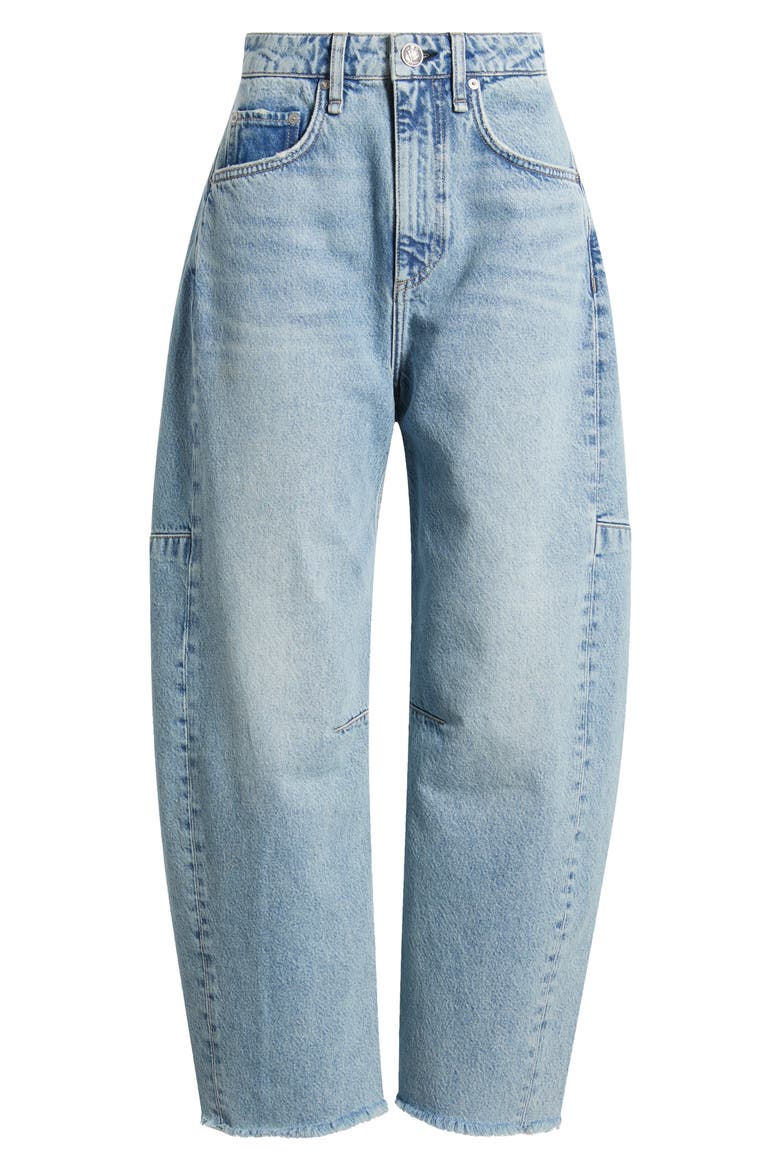 Charlie Super High Waist Crop Barrel Jeans, Alternate, color, LOU