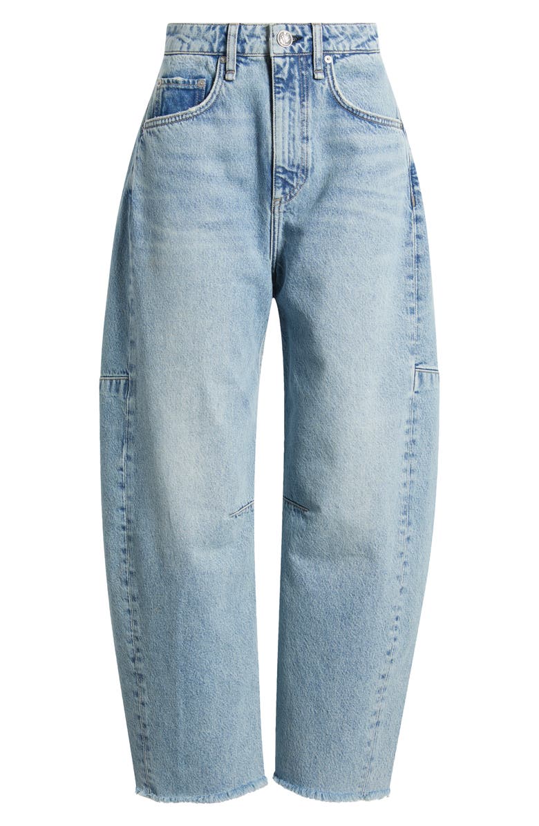 rag & bone Charlie Super High Waist Crop Barrel Jeans, Alternate, color, Lou