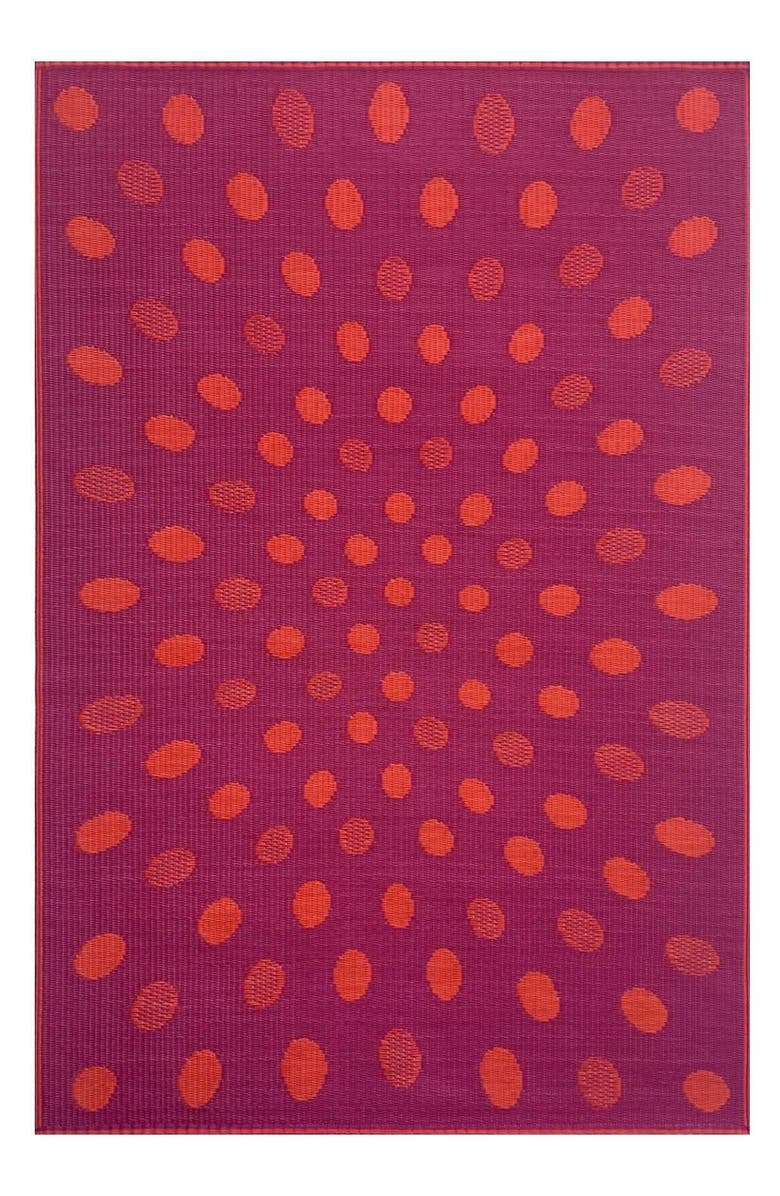 Mad Mats Dots Orange & Red, Main, color, Orange And Pink