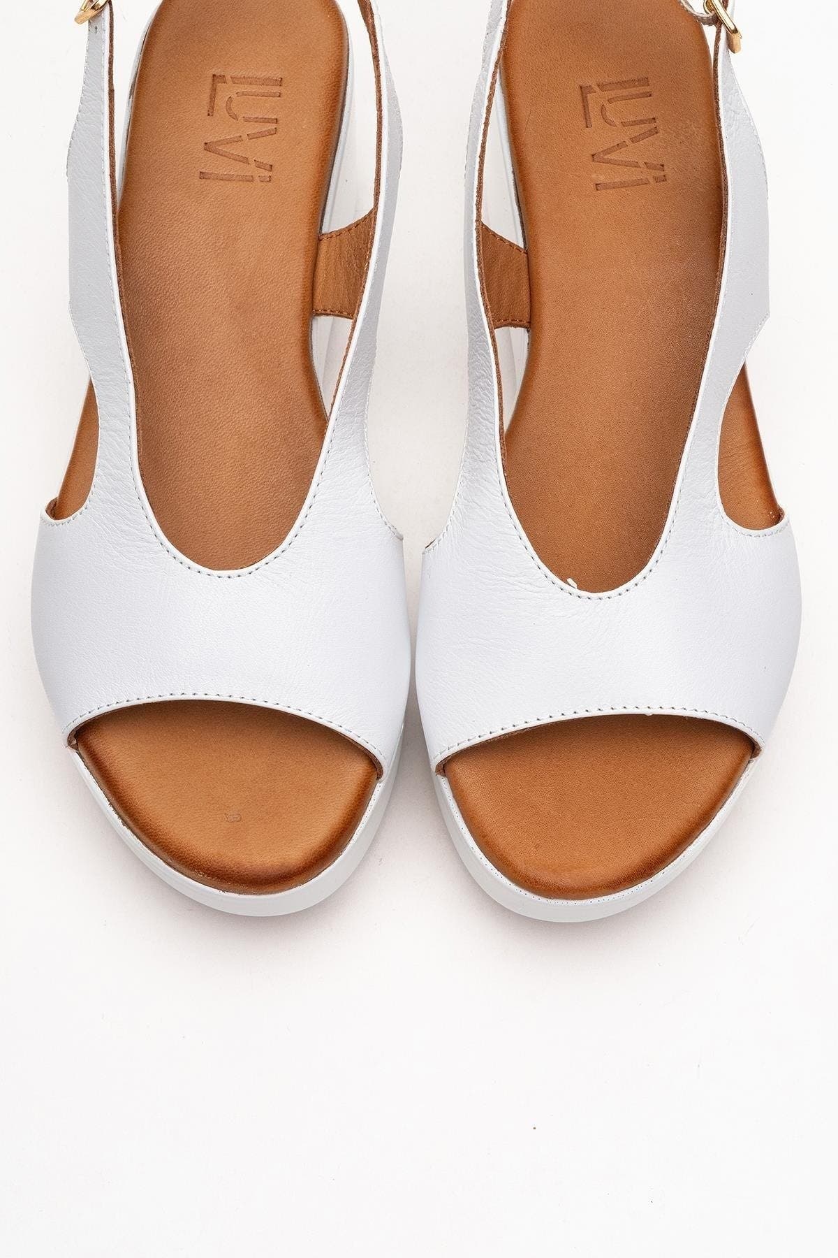Forever 
Always Shoes Brad Leather Platform Sandal, Alternate, color, White Leather