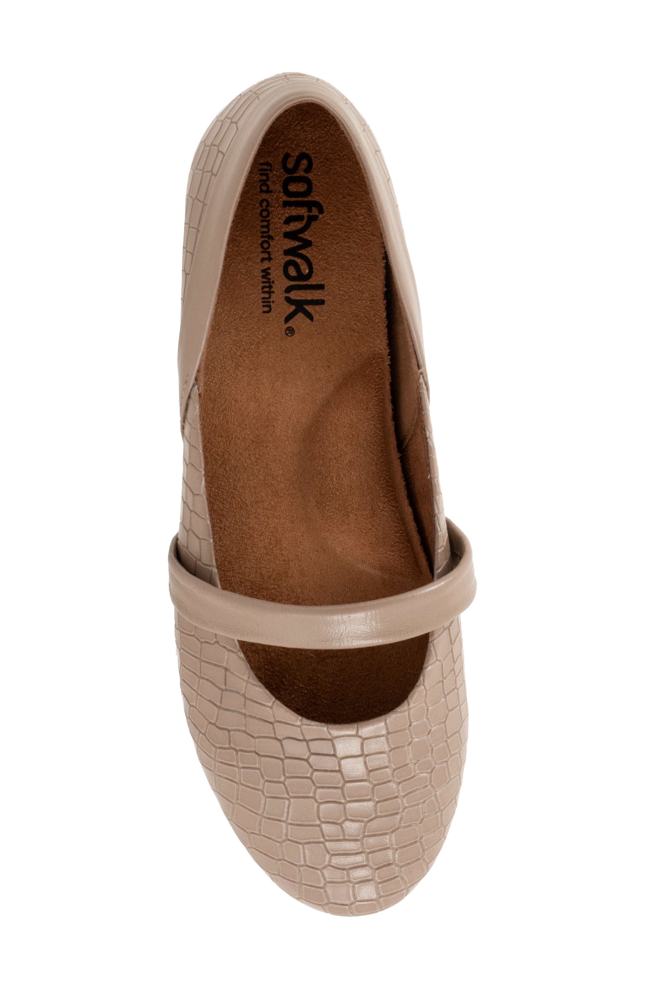 Samara Mary Jane Flat, Alternate, color, TAUPE CROCO