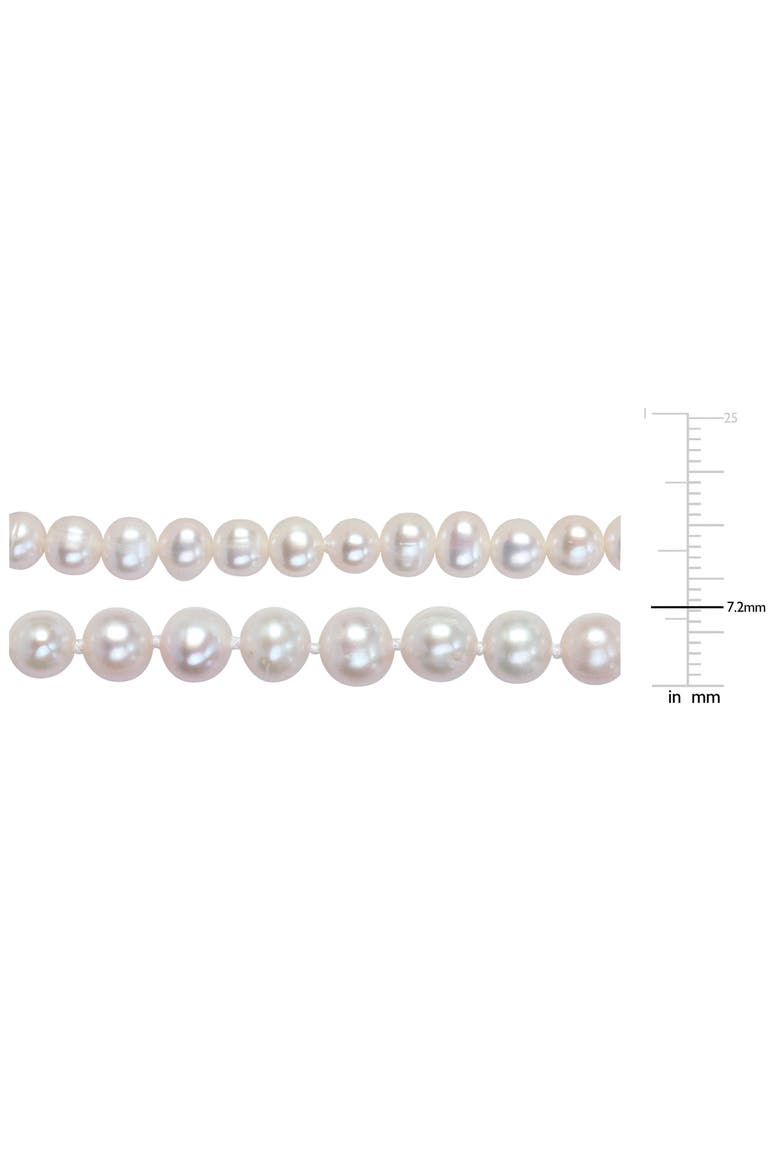 Cultured Freshwater Necklace & Bracelet Set, Alternate, color, WHITE