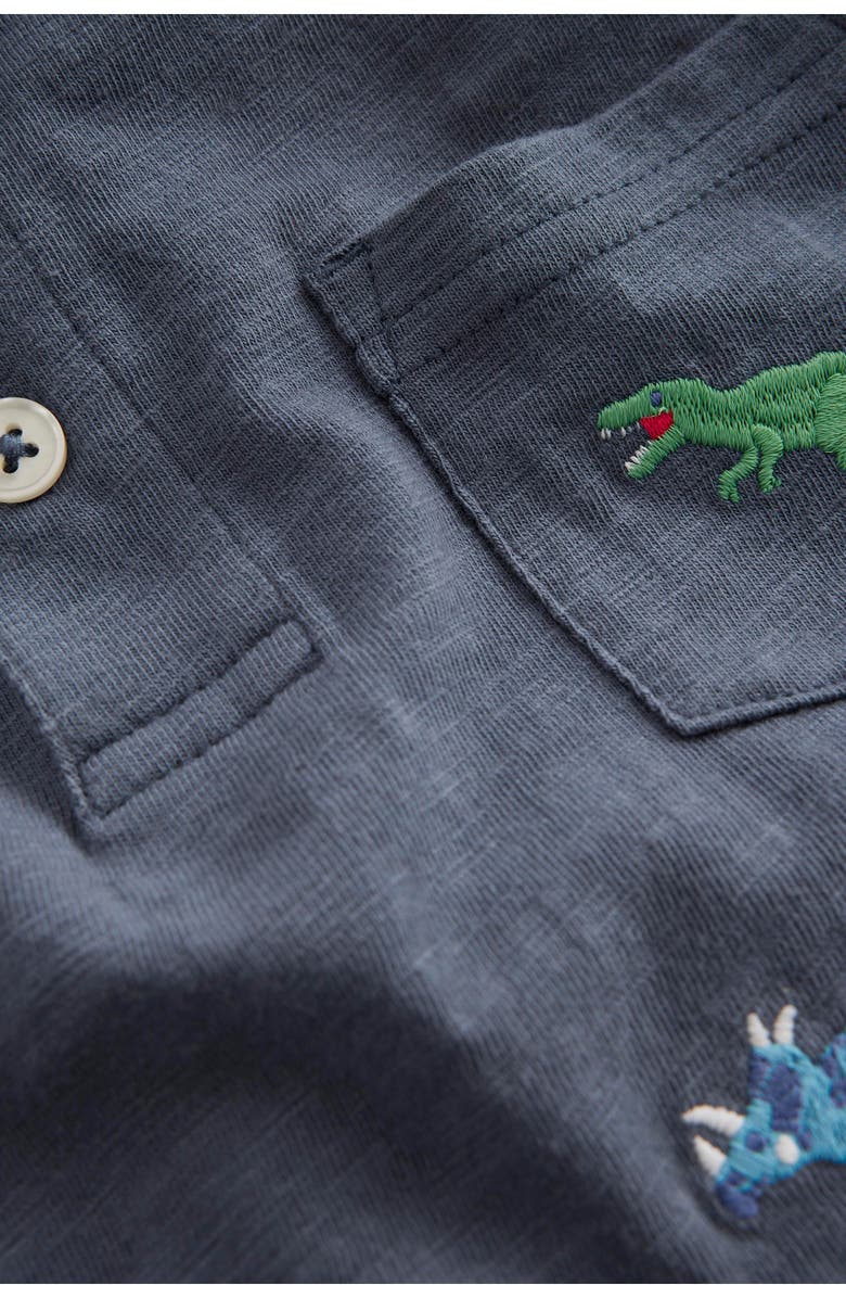 Mini Boden Kids' Dinosaur Embroidered Polo, Alternate, color,