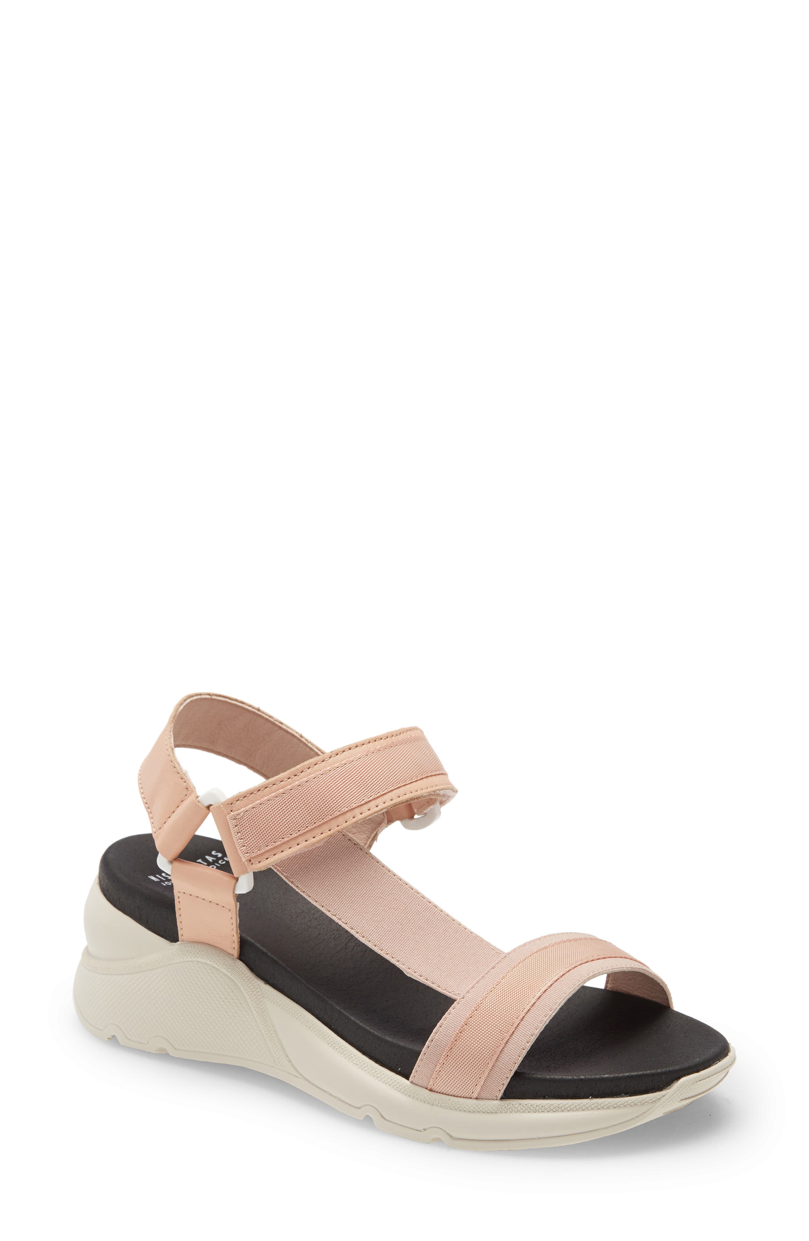 Brenda Platform Wedge Sandal, Main, color, CAMEO/ CAMEO LEATHER