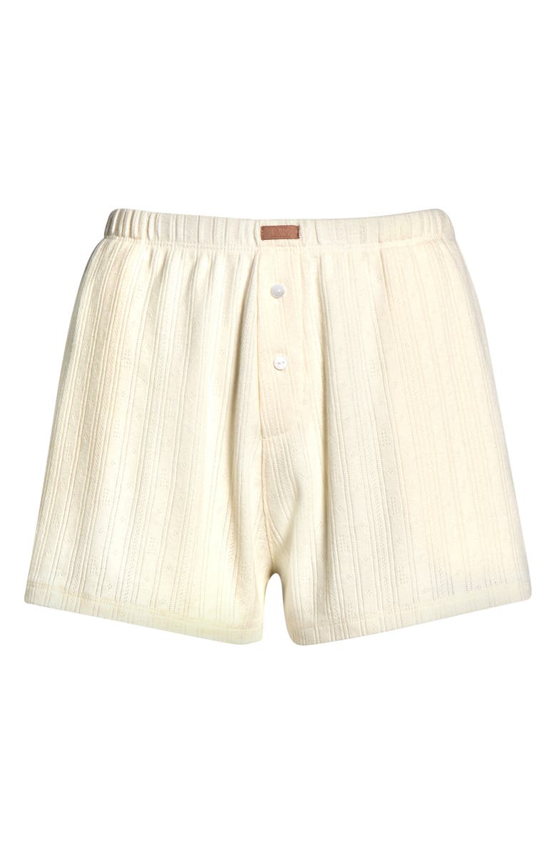 Lunya Pointelle High Waist Pajama Shorts, Alternate, color,